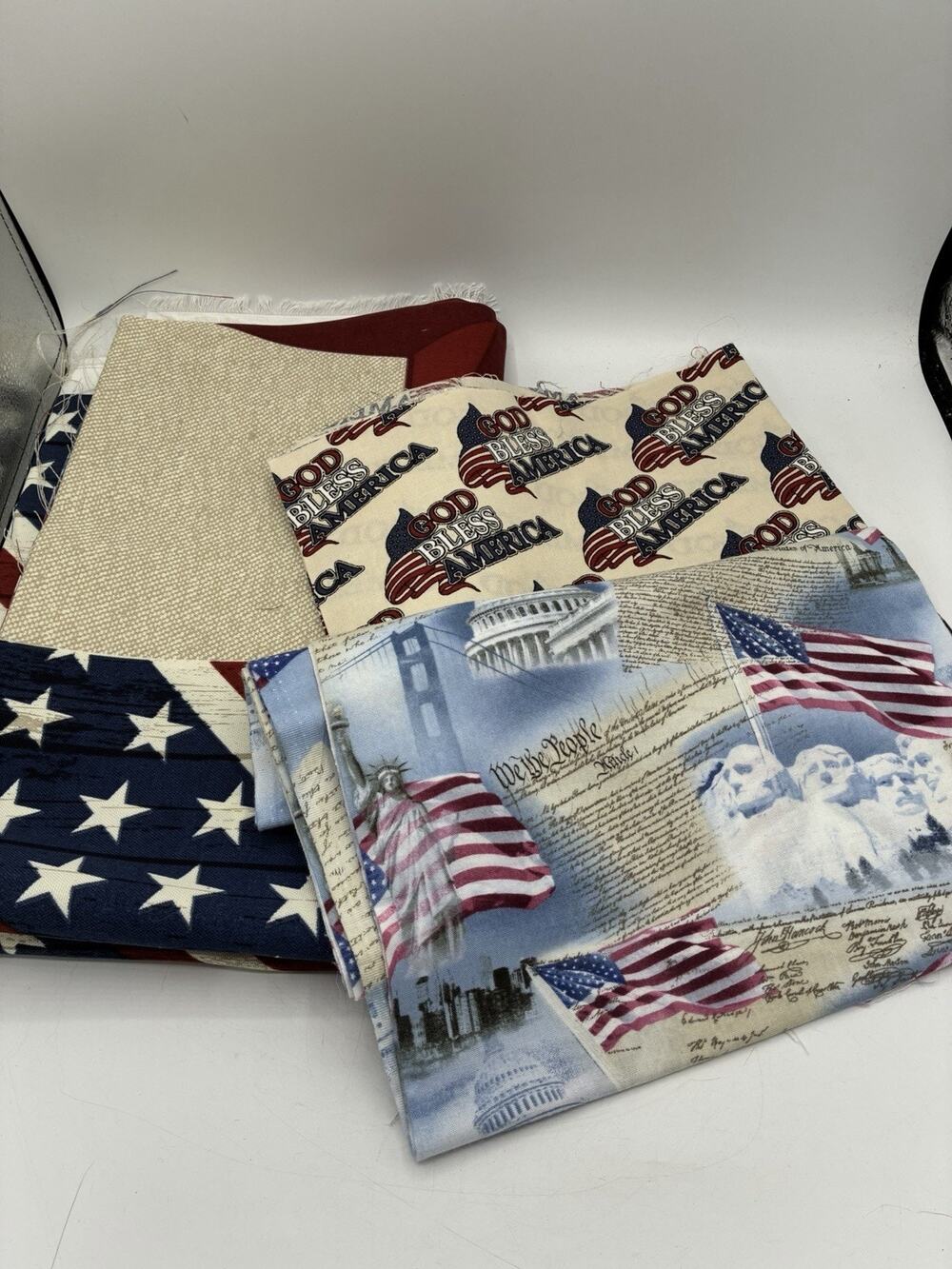 Patriotic Americana Fabric Bundle: Flags, Landmarks & More
